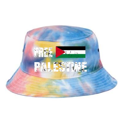 Free Palestine Gaza Flag Arabic Freedom For Palestinians Gift Tie Dye Newport Bucket Hat