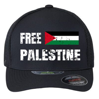 Free Palestine Gaza Flag Arabic Freedom For Palestinians Gift Flexfit Unipanel Trucker Cap