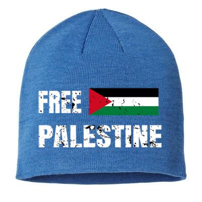 Free Palestine Gaza Flag Arabic Freedom For Palestinians Gift Sustainable Beanie