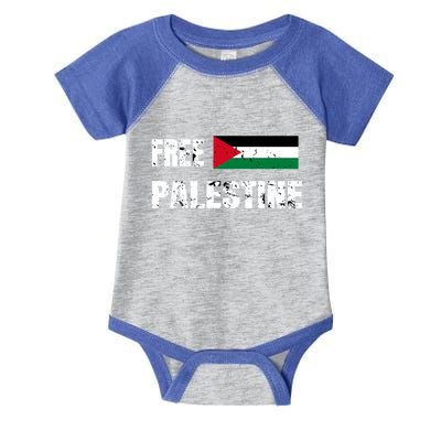 Free Palestine Gaza Flag Arabic Freedom For Palestinians Gift Infant Baby Jersey Bodysuit