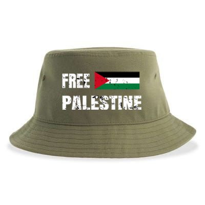 Free Palestine Gaza Flag Arabic Freedom For Palestinians Gift Sustainable Bucket Hat