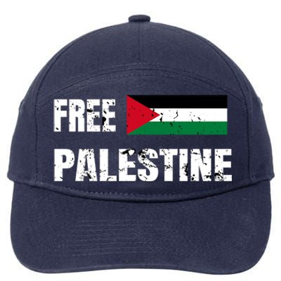 Free Palestine Gaza Flag Arabic Freedom For Palestinians Gift 7-Panel Snapback Hat