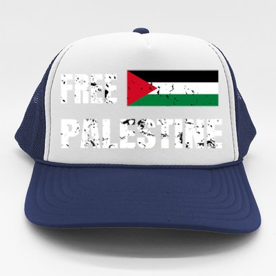 Free Palestine Gaza Flag Arabic Freedom For Palestinians Gift Trucker Hat