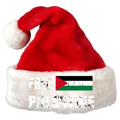 Free Palestine Gaza Flag Arabic Freedom For Palestinians Gift Premium Christmas Santa Hat