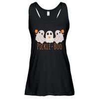 Fun Pickleboo Ghost Playing Pickleball Halloween Paddleball Gift Ladies Essential Flowy Tank