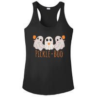 Fun Pickleboo Ghost Playing Pickleball Halloween Paddleball Gift Ladies PosiCharge Competitor Racerback Tank