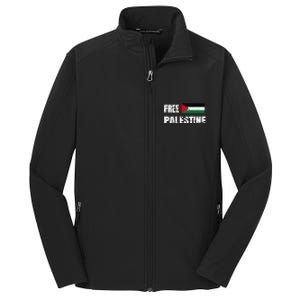 Free Palestine Gaza Flag Arabic Freedom For Palestinians Cool Gift Core Soft Shell Jacket