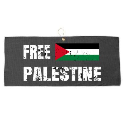 Free Palestine Gaza Flag Arabic Freedom For Palestinians Cool Gift Large Microfiber Waffle Golf Towel