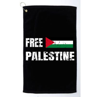 Free Palestine Gaza Flag Arabic Freedom For Palestinians Cool Gift Platinum Collection Golf Towel