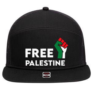 Free Palestine Gaza Flag Freedom for Palestinians 7 Panel Mesh Trucker Snapback Hat