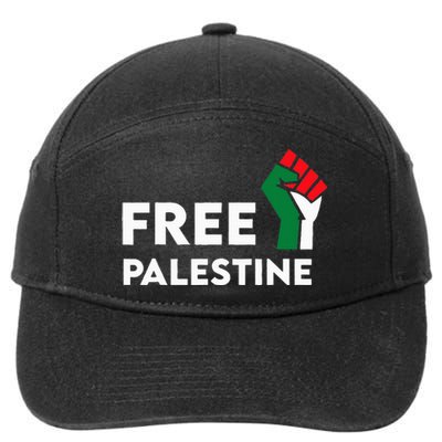 Free Palestine Gaza Flag Freedom for Palestinians 7-Panel Snapback Hat