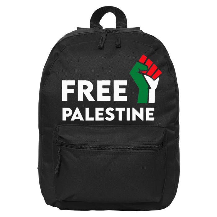 Free Palestine Gaza Flag Freedom for Palestinians 16 in Basic Backpack