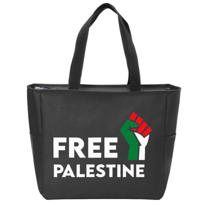 Free Palestine Gaza Flag Freedom for Palestinians Zip Tote Bag