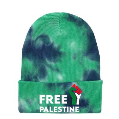 Free Palestine Gaza Flag Freedom for Palestinians Tie Dye 12in Knit Beanie