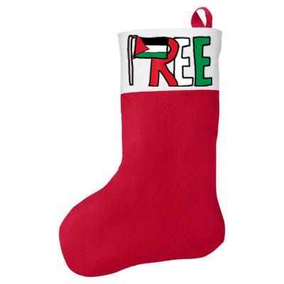 Free Palestine Gaza Palestinian Flag Felt Holiday Christmas Stocking