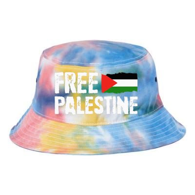 Free Palestine Gaza Flag Arabic Freedom for Palestinians Tie Dye Newport Bucket Hat