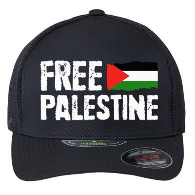 Free Palestine Gaza Flag Arabic Freedom for Palestinians Flexfit Unipanel Trucker Cap