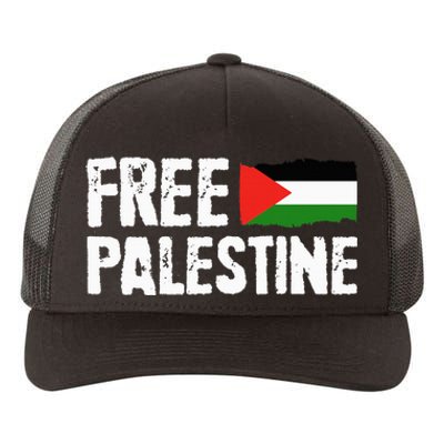 Free Palestine Gaza Flag Arabic Freedom for Palestinians Yupoong Adult 5-Panel Trucker Hat