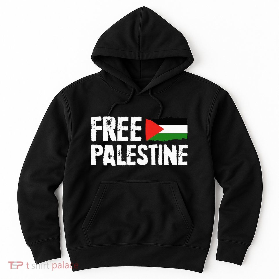 Free Palestine Gaza Flag Arabic Freedom for Palestinians Hoodie