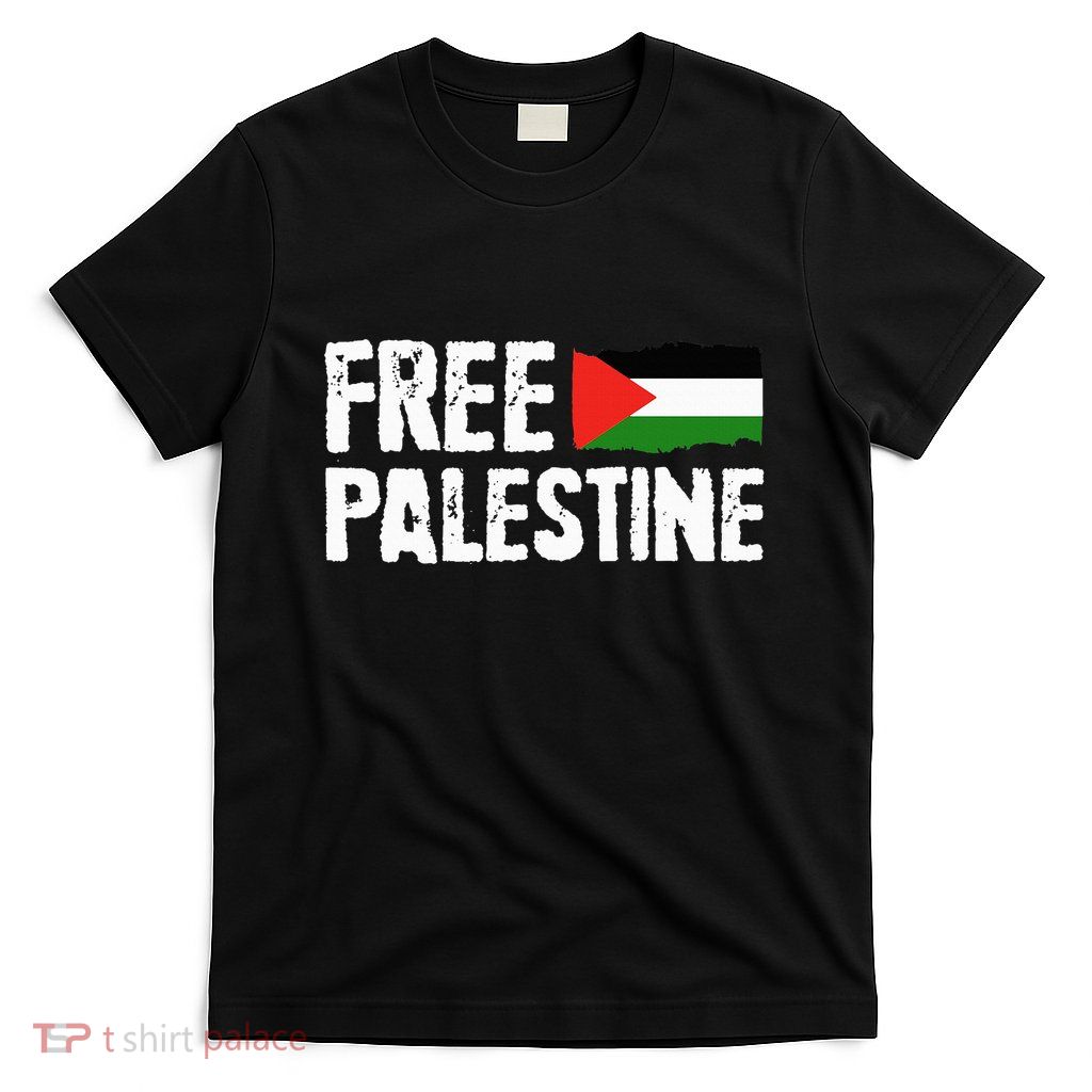 Free Palestine Gaza Flag Arabic Freedom for Palestinians T-Shirt