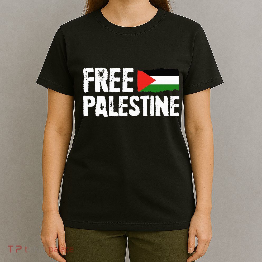 Free Palestine Gaza Flag Arabic Freedom for Palestinians T-Shirt