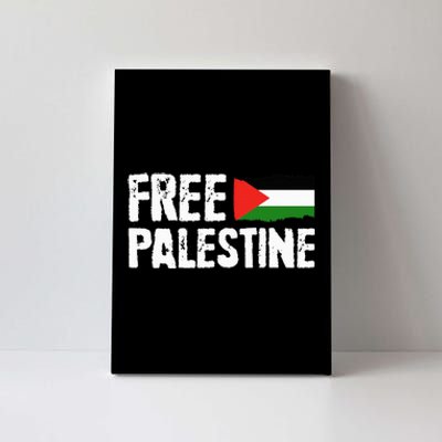 Free Palestine Gaza Flag Arabic Freedom for Palestinians Canvas