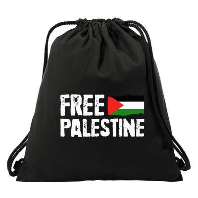 Free Palestine Gaza Flag Arabic Freedom for Palestinians Drawstring Bag