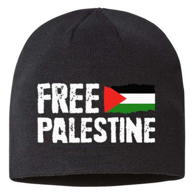 Free Palestine Gaza Flag Arabic Freedom for Palestinians Sustainable Beanie