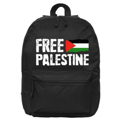 Free Palestine Gaza Flag Arabic Freedom for Palestinians 16 in Basic Backpack