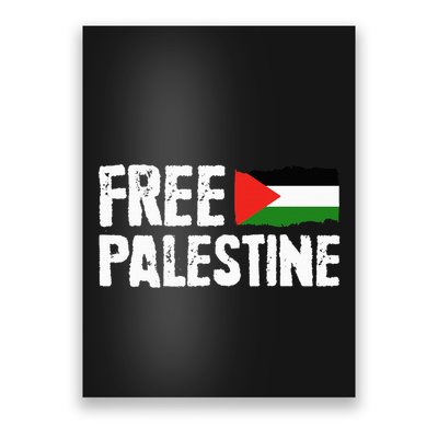 Free Palestine Gaza Flag Arabic Freedom for Palestinians Poster