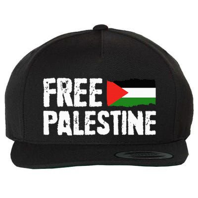 Free Palestine Gaza Flag Arabic Freedom for Palestinians Wool Snapback Cap
