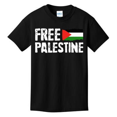 Free Palestine Gaza Flag Arabic Freedom for Palestinians Kids T-Shirt