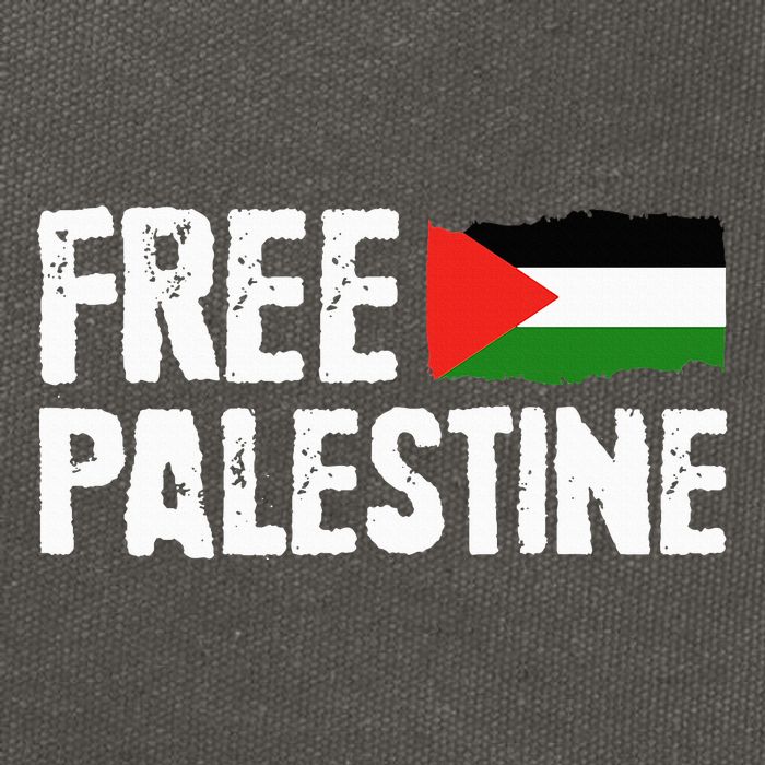 Free Palestine Gaza Flag Arabic Freedom for Palestinians Cotton Canvas Backpack