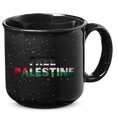 Free Palestine Gaza Flag Arabic Gift 15oz Campfire Ceramic Mug