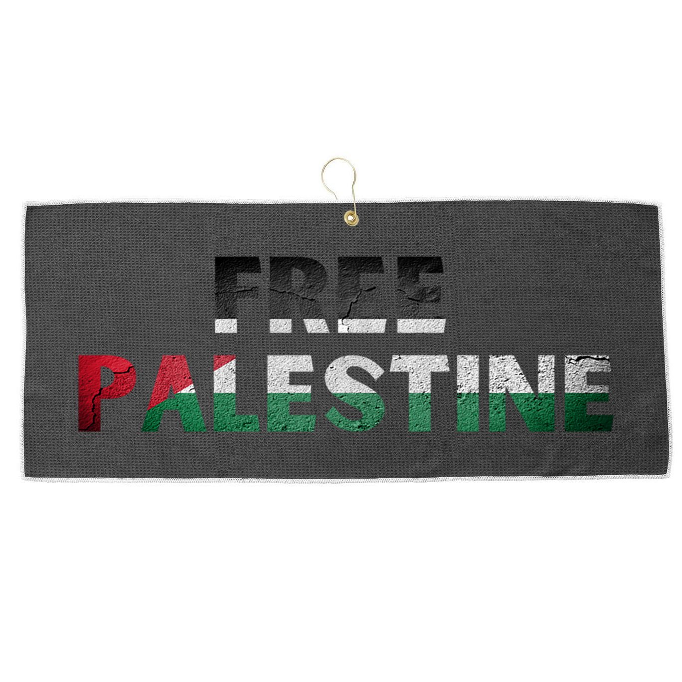 Free Palestine Gaza Flag Arabic Gift Large Microfiber Waffle Golf Towel