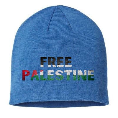 Free Palestine Gaza Flag Arabic Gift Sustainable Beanie