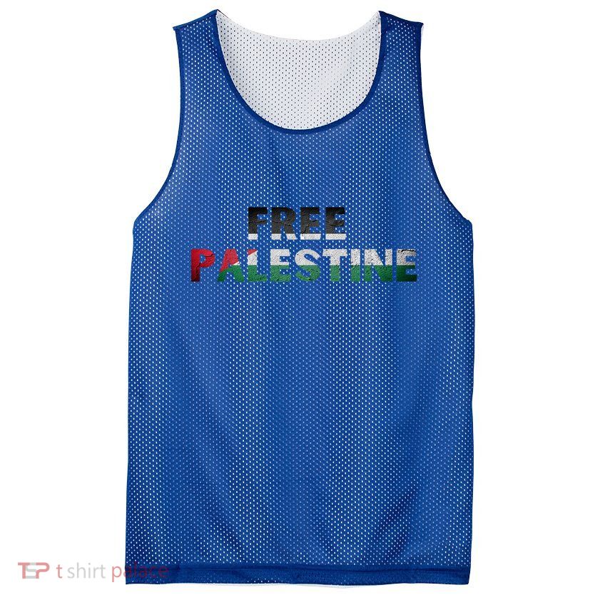Free Palestine Gaza Flag Arabic Gift Mesh Reversible Basketball Jersey Tank