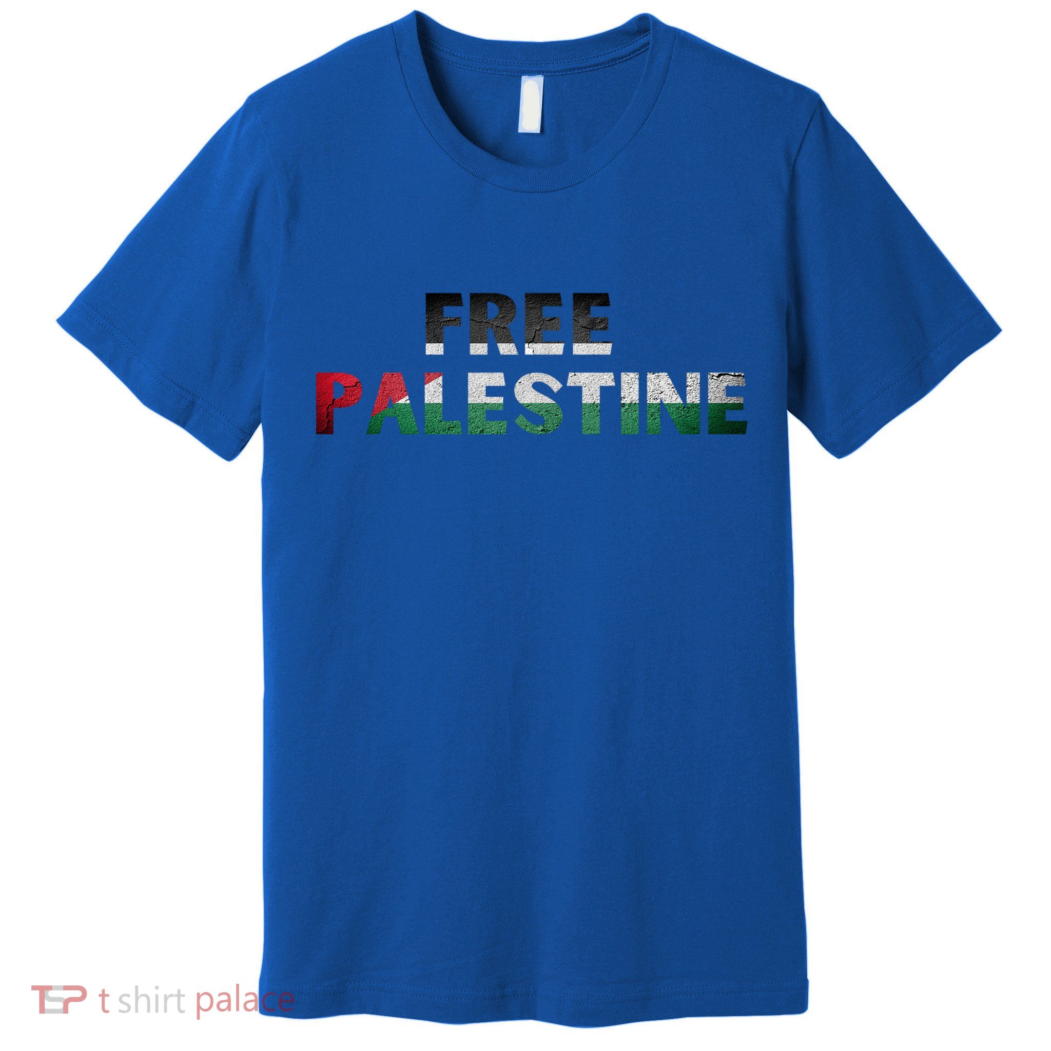 Free Palestine Gaza Flag Arabic Gift Premium T-Shirt