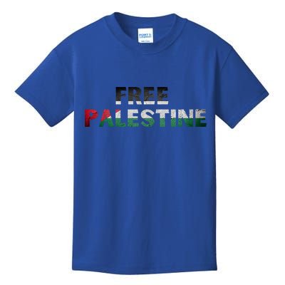 Free Palestine Gaza Flag Arabic Gift Kids T-Shirt