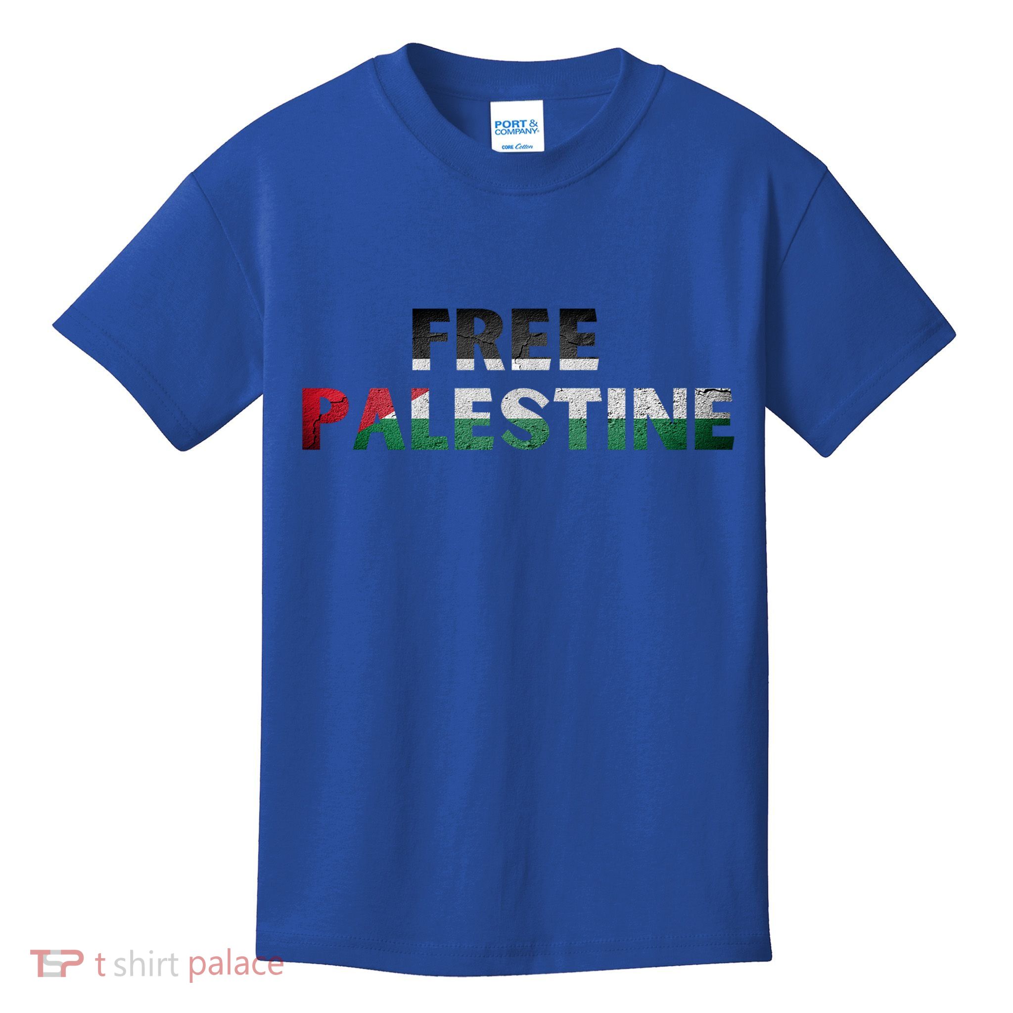 Free Palestine Gaza Flag Arabic Gift Kids T-Shirt