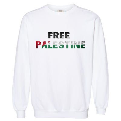 Free Palestine Gaza Flag Arabic Gift Garment-Dyed Sweatshirt