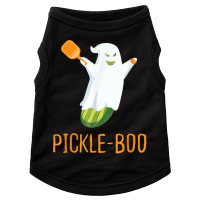 Funny Pickle Ghost Loves To Play Pickleball At Halloween Doggie Tank