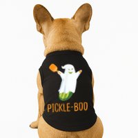 Funny Pickle Ghost Loves To Play Pickleball At Halloween Doggie Tank