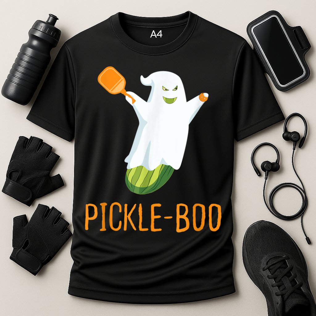 Funny Pickle Ghost Loves To Play Pickleball At Halloween Performance Shirt