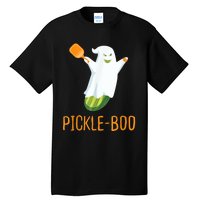 Funny Pickle Ghost Loves To Play Pickleball At Halloween Tall T-Shirt