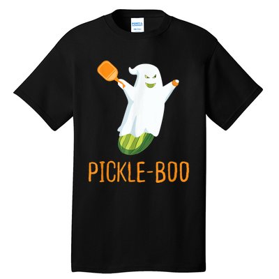 Funny Pickle Ghost Loves To Play Pickleball At Halloween Tall T-Shirt