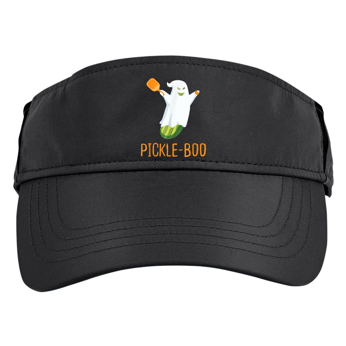 Funny Pickle Ghost Loves To Play Pickleball At Halloween Adult Drive Performance Visor