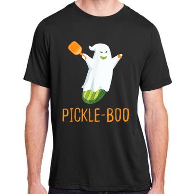 Funny Pickle Ghost Loves To Play Pickleball At Halloween Adult ChromaSoft Performance T-Shirt