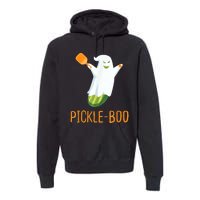 Funny Pickle Ghost Loves To Play Pickleball At Halloween Premium Hoodie