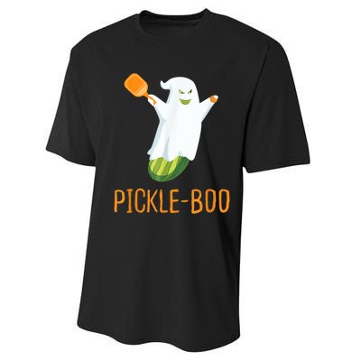 Funny Pickle Ghost Loves To Play Pickleball At Halloween Performance Sprint T-Shirt